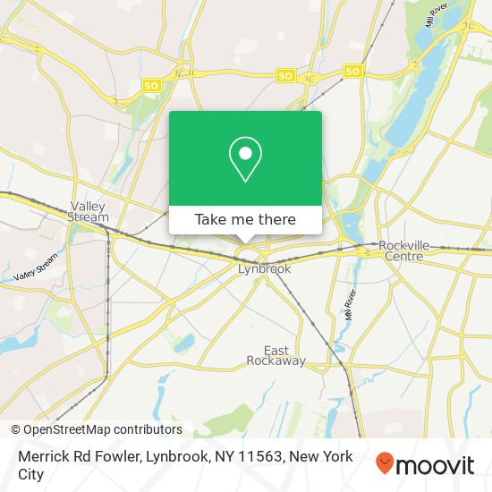 Mapa de Merrick Rd Fowler, Lynbrook, NY 11563