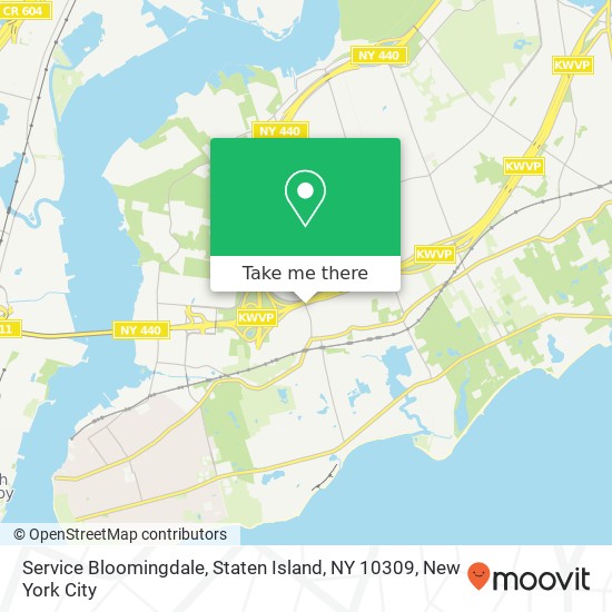 Mapa de Service Bloomingdale, Staten Island, NY 10309