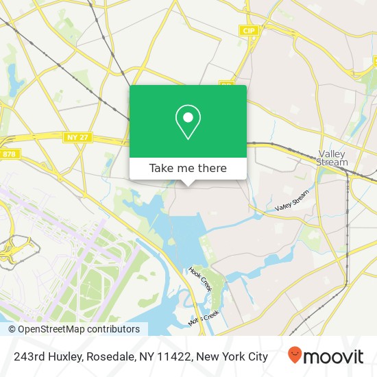 Mapa de 243rd Huxley, Rosedale, NY 11422