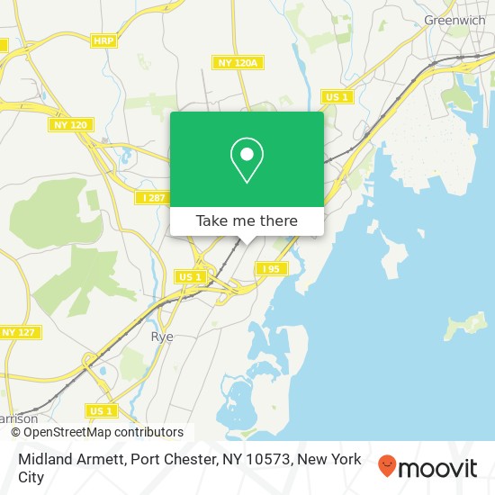 Mapa de Midland Armett, Port Chester, NY 10573