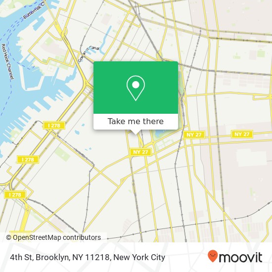 4th St, Brooklyn, NY 11218 map