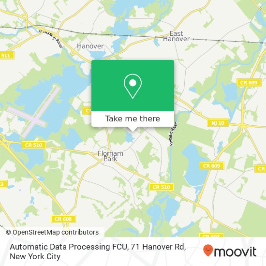 Automatic Data Processing FCU, 71 Hanover Rd map