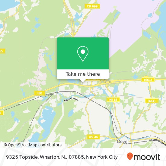 Mapa de 9325 Topside, Wharton, NJ 07885