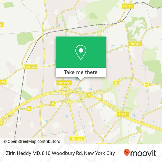 Mapa de Zirin Heddy MD, 810 Woodbury Rd