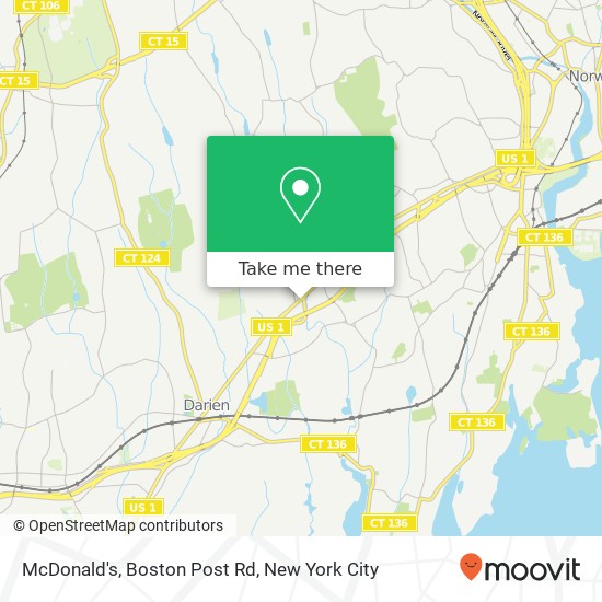 Mapa de McDonald's, Boston Post Rd