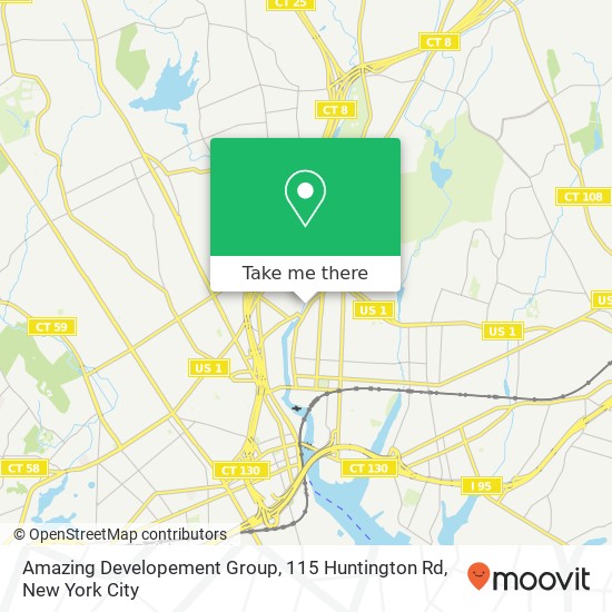 Mapa de Amazing Developement Group, 115 Huntington Rd
