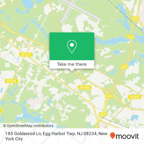 185 Goldenrod Ln, Egg Harbor Twp, NJ 08234 map