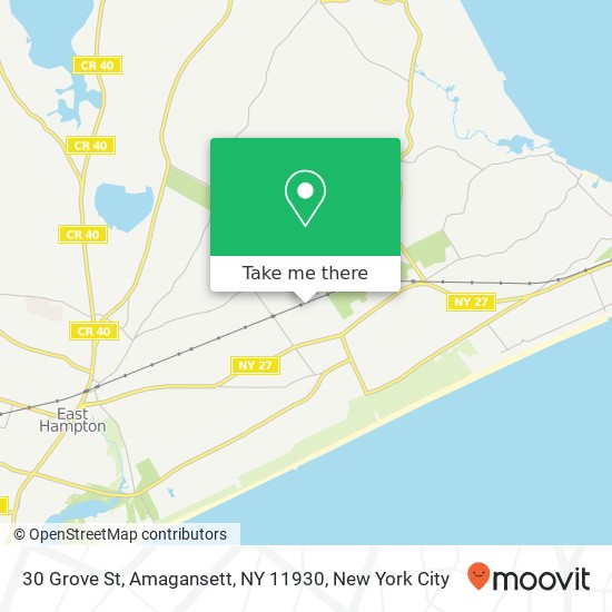 Mapa de 30 Grove St, Amagansett, NY 11930