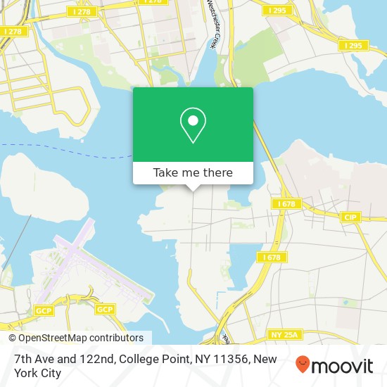 Mapa de 7th Ave and 122nd, College Point, NY 11356