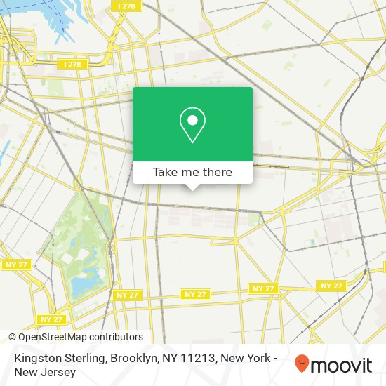 Mapa de Kingston Sterling, Brooklyn, NY 11213