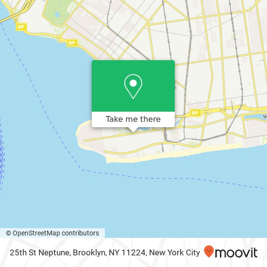 Mapa de 25th St Neptune, Brooklyn, NY 11224