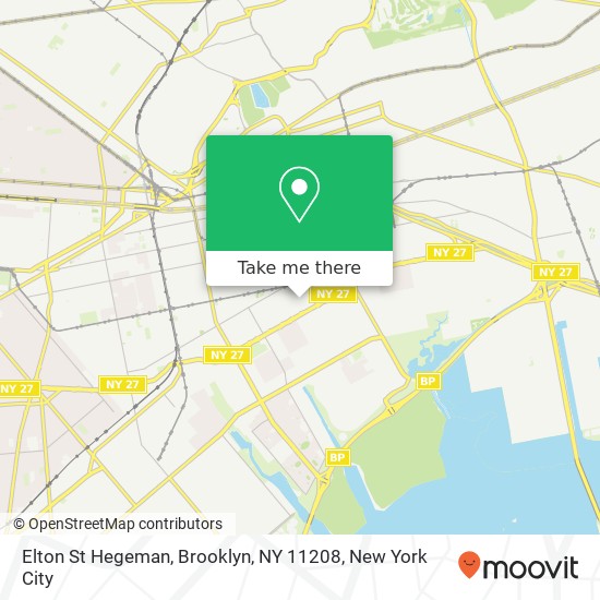 Mapa de Elton St Hegeman, Brooklyn, NY 11208