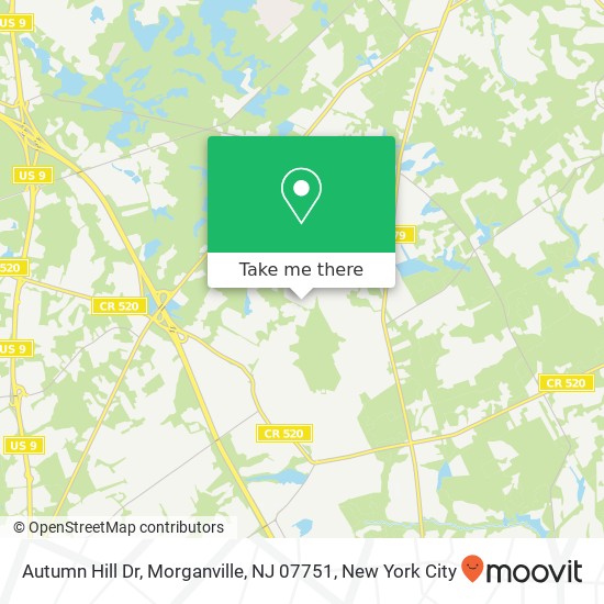 Autumn Hill Dr, Morganville, NJ 07751 map