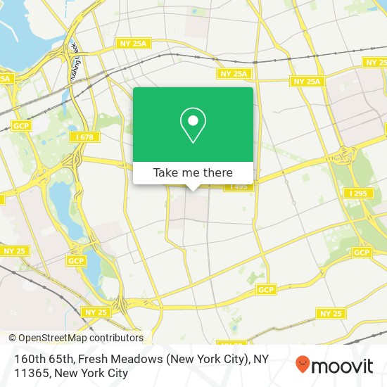 Mapa de 160th 65th, Fresh Meadows (New York City), NY 11365