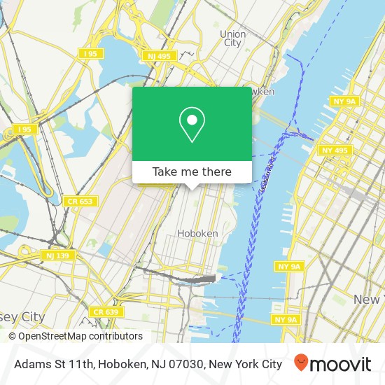 Adams St 11th, Hoboken, NJ 07030 map