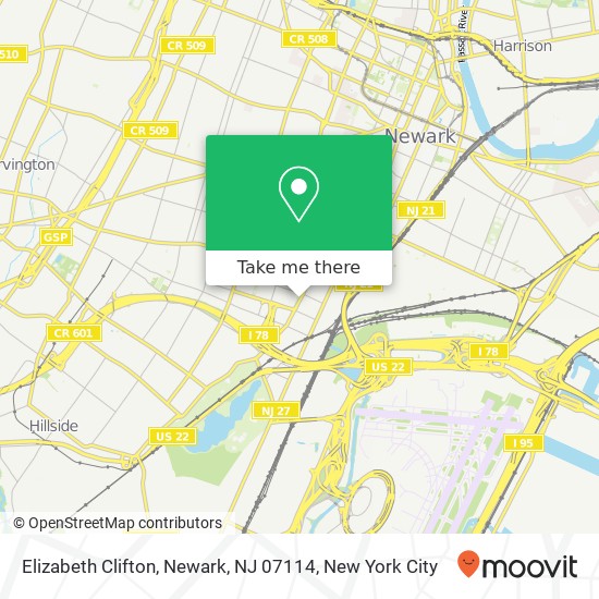 Elizabeth Clifton, Newark, NJ 07114 map