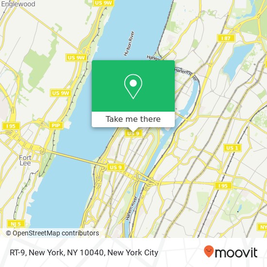 Mapa de RT-9, New York, NY 10040