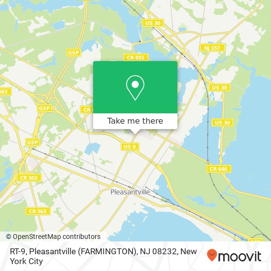Mapa de RT-9, Pleasantville (FARMINGTON), NJ 08232