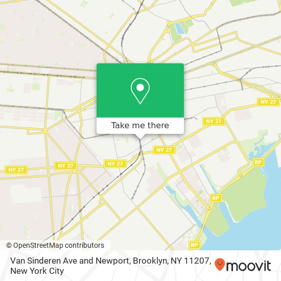 Van Sinderen Ave and Newport, Brooklyn, NY 11207 map