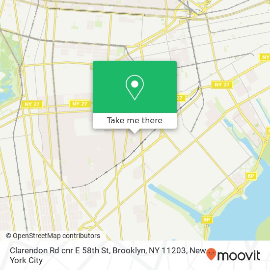 Clarendon Rd cnr E 58th St, Brooklyn, NY 11203 map