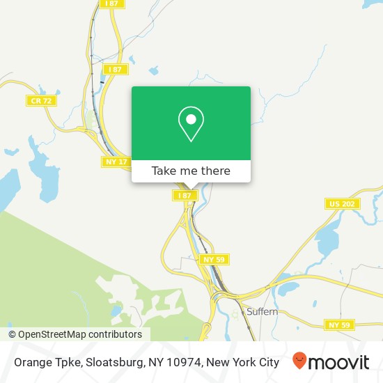 Mapa de Orange Tpke, Sloatsburg, NY 10974