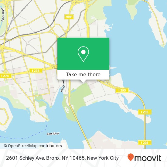 Mapa de 2601 Schley Ave, Bronx, NY 10465