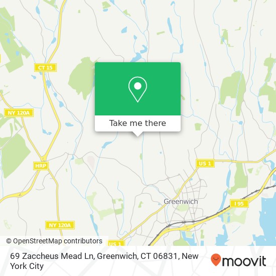 Mapa de 69 Zaccheus Mead Ln, Greenwich, CT 06831