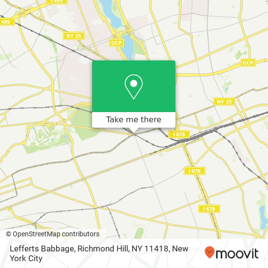 Mapa de Lefferts Babbage, Richmond Hill, NY 11418