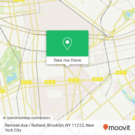 Remsen Ave / Rutland, Brooklyn, NY 11212 map