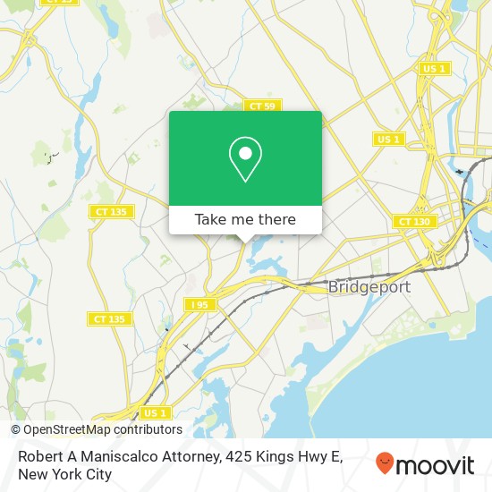 Robert A Maniscalco Attorney, 425 Kings Hwy E map