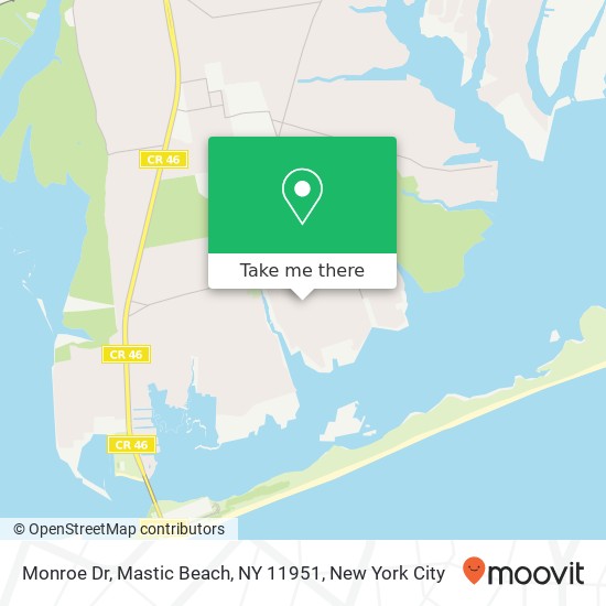 Monroe Dr, Mastic Beach, NY 11951 map