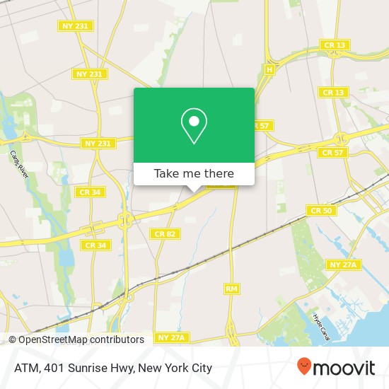 Mapa de ATM, 401 Sunrise Hwy