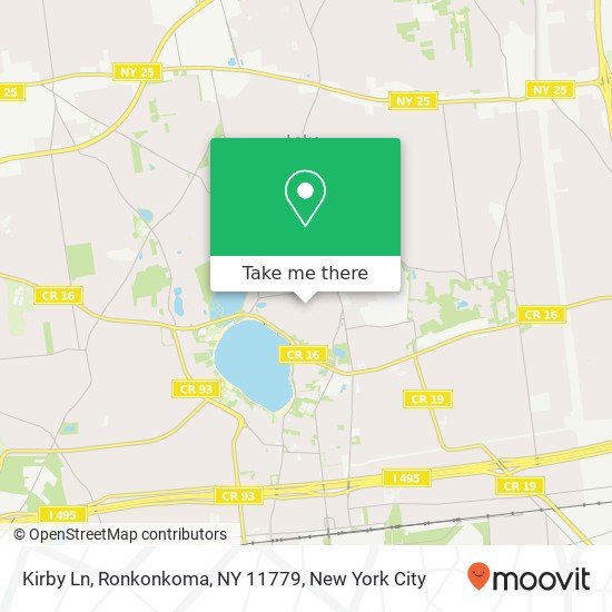 Mapa de Kirby Ln, Ronkonkoma, NY 11779