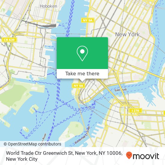 Mapa de World Trade Ctr Greenwich St, New York, NY 10006