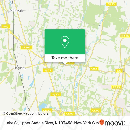 Lake St, Upper Saddle River, NJ 07458 map