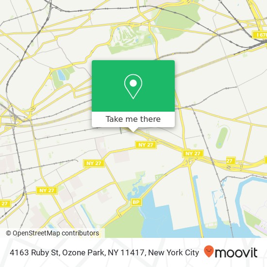 Mapa de 4163 Ruby St, Ozone Park, NY 11417