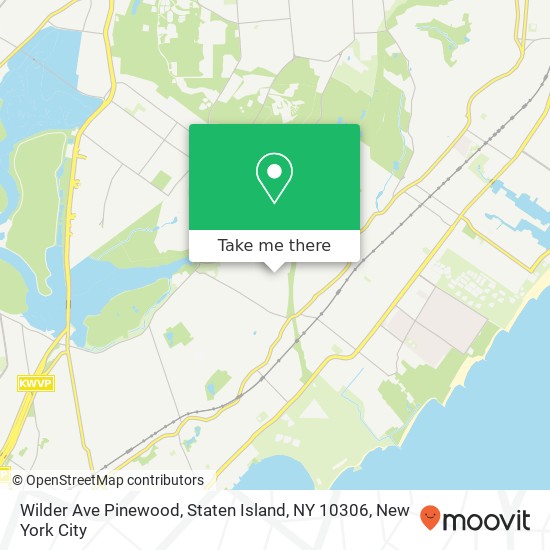Mapa de Wilder Ave Pinewood, Staten Island, NY 10306