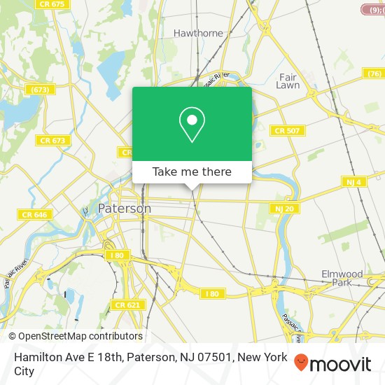 Hamilton Ave E 18th, Paterson, NJ 07501 map