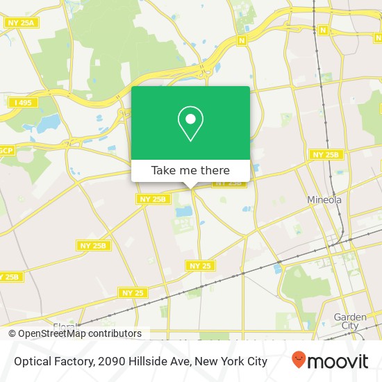 Mapa de Optical Factory, 2090 Hillside Ave