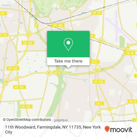 Mapa de 11th Woodward, Farmingdale, NY 11735
