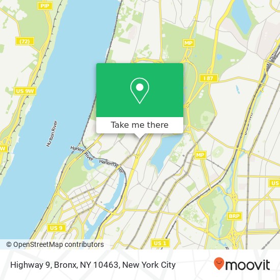 Highway 9, Bronx, NY 10463 map