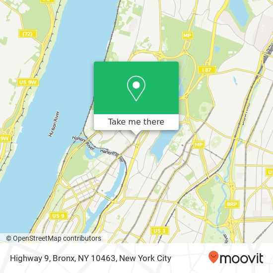 Highway 9, Bronx, NY 10463 map