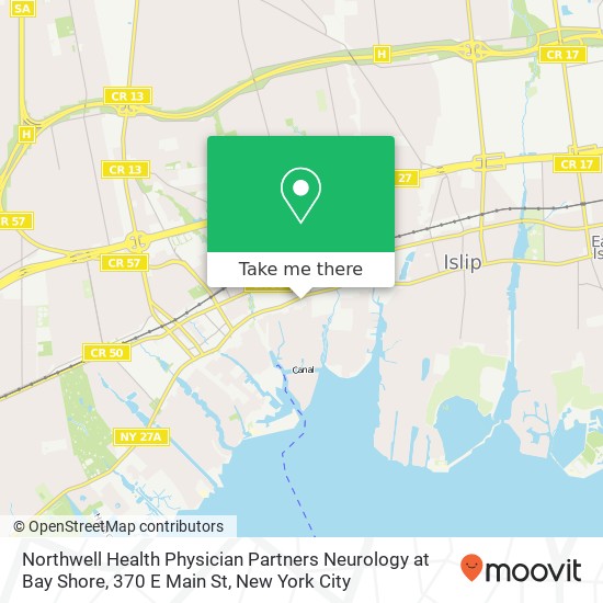 Northwell Health Physician Partners Neurology at Bay Shore, 370 E Main St map