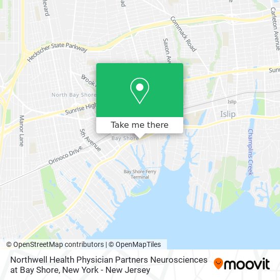 Northwell Health Physician Partners Neurosciences at Bay Shore map