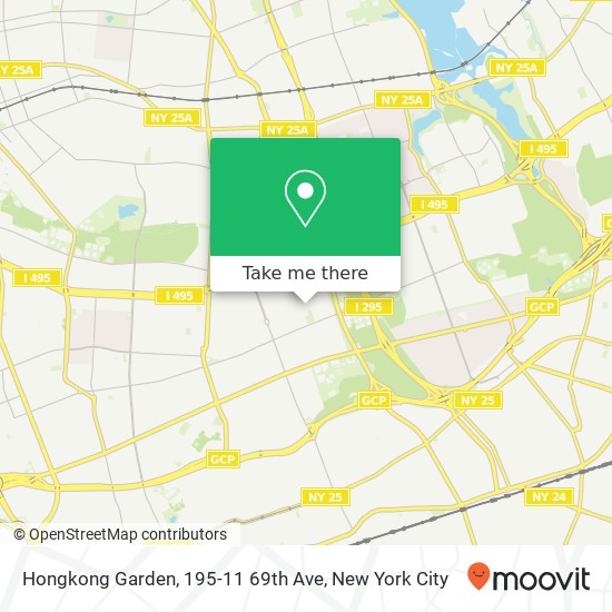 Hongkong Garden, 195-11 69th Ave map