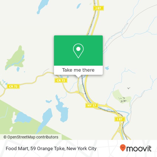 Mapa de Food Mart, 59 Orange Tpke