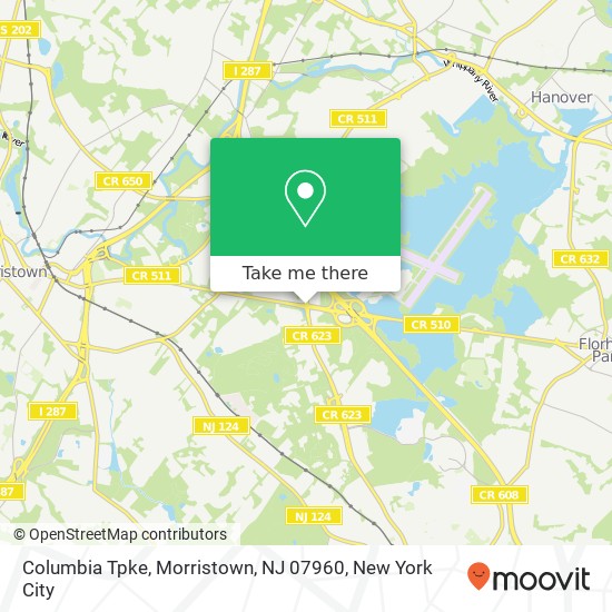 Columbia Tpke, Morristown, NJ 07960 map