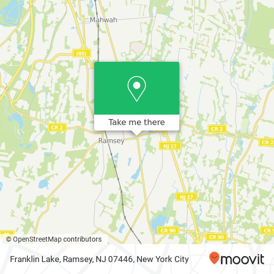 Mapa de Franklin Lake, Ramsey, NJ 07446