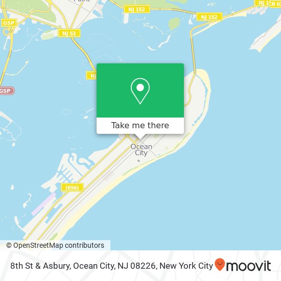 Mapa de 8th St & Asbury, Ocean City, NJ 08226
