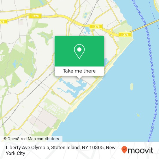 Mapa de Liberty Ave Olympia, Staten Island, NY 10305